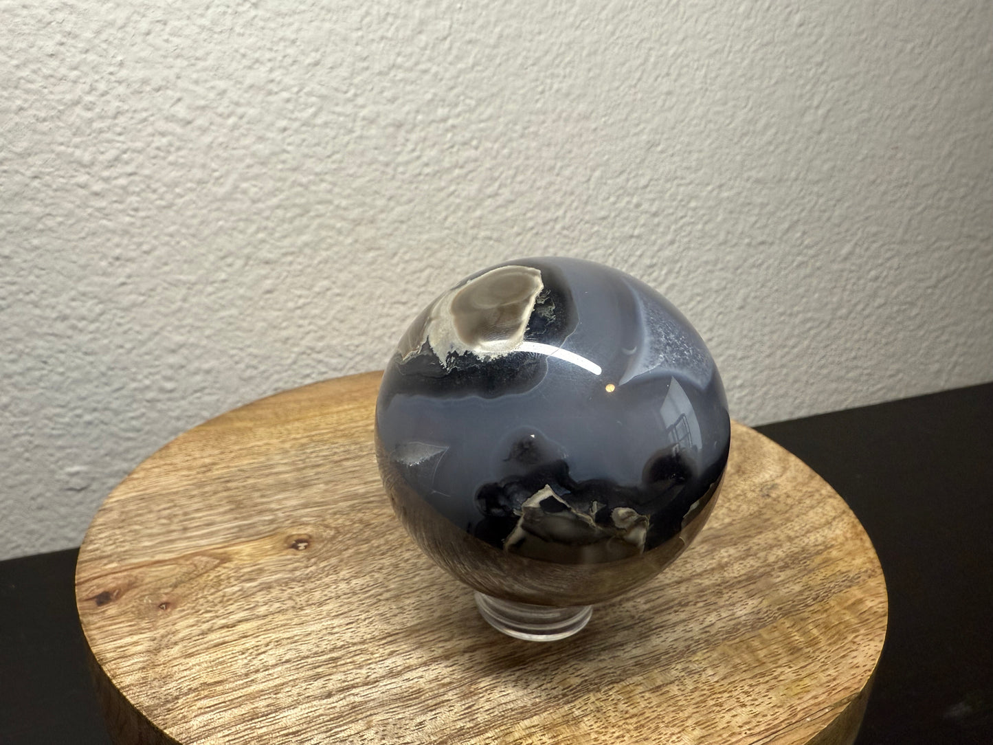 Volcano Agate Sphere (400g)*UV REACTIVE*