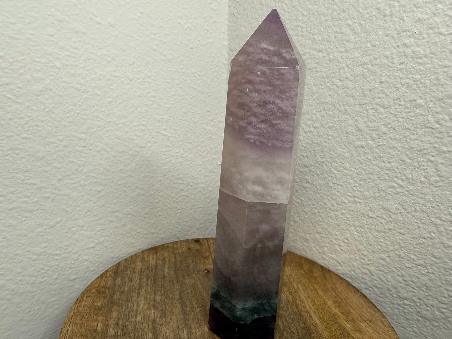 (Semi-Imperfect) Large 7in Pink/Purple Fluorite Tower (690g)