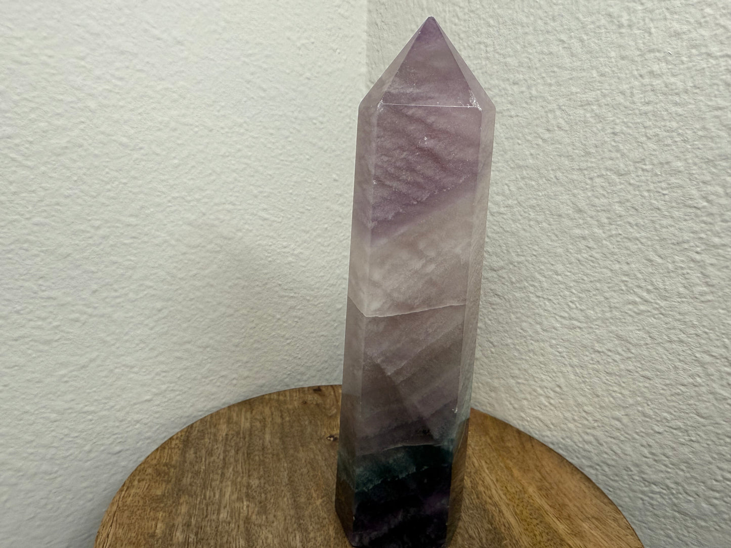 (Semi-Imperfect) Large 7in Pink/Purple Fluorite Tower (690g)