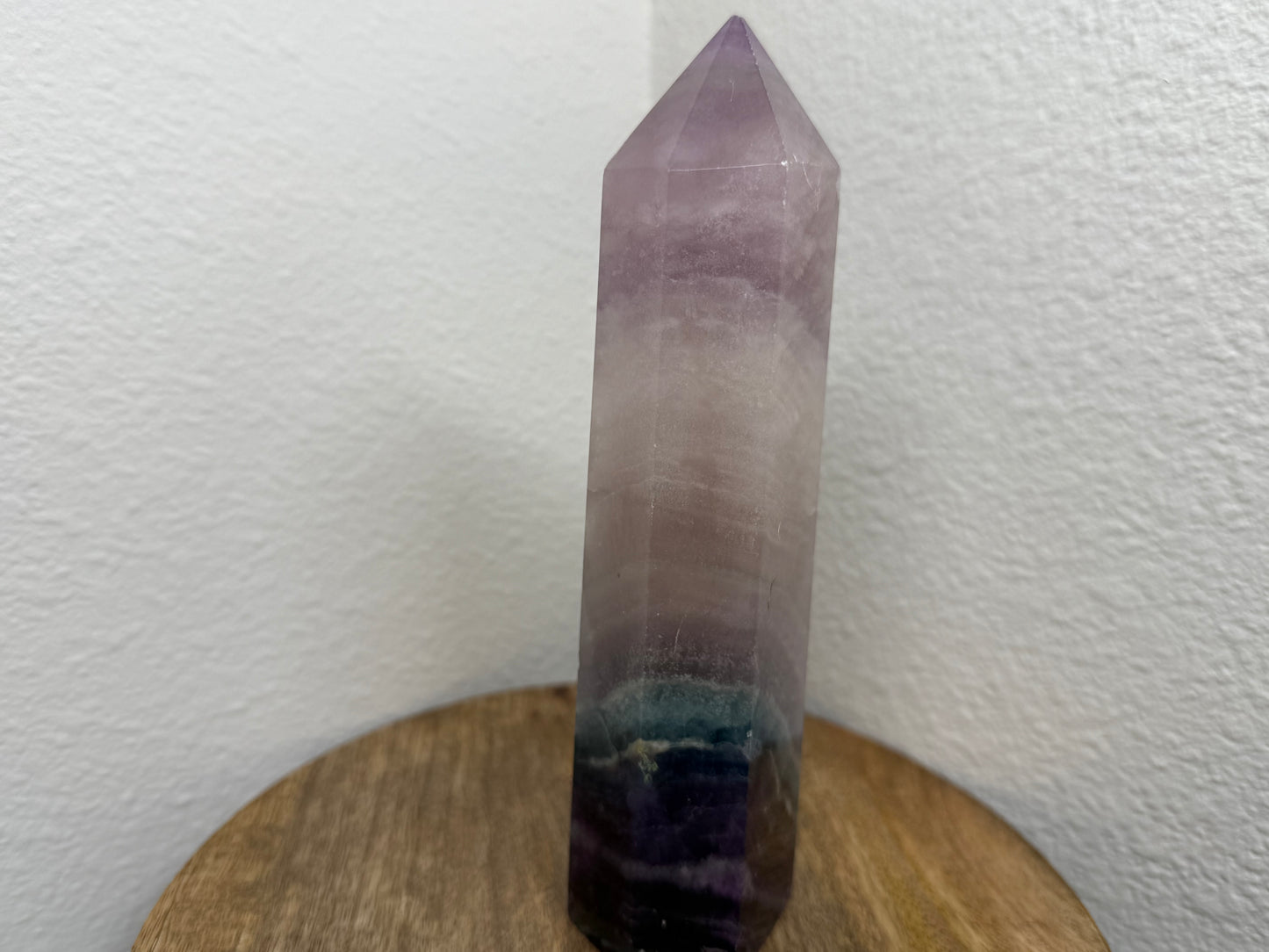 (Semi-Imperfect) Large 7in Pink/Purple Fluorite Tower (690g)