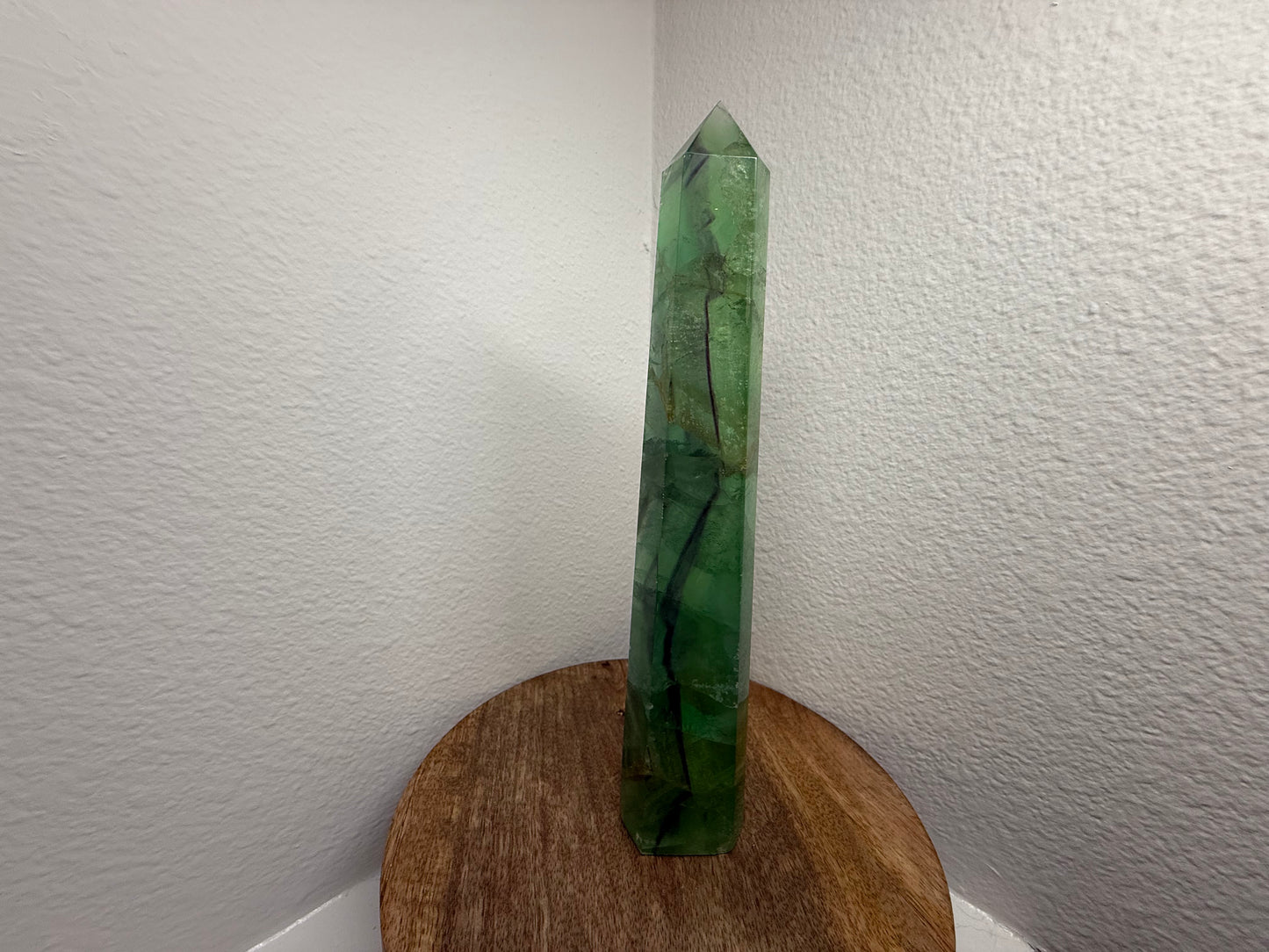 XL Purple-Phantom Green Fluorite Tower (740g)