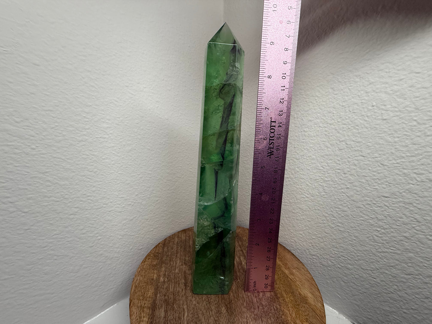 XL Purple-Phantom Green Fluorite Tower (740g)