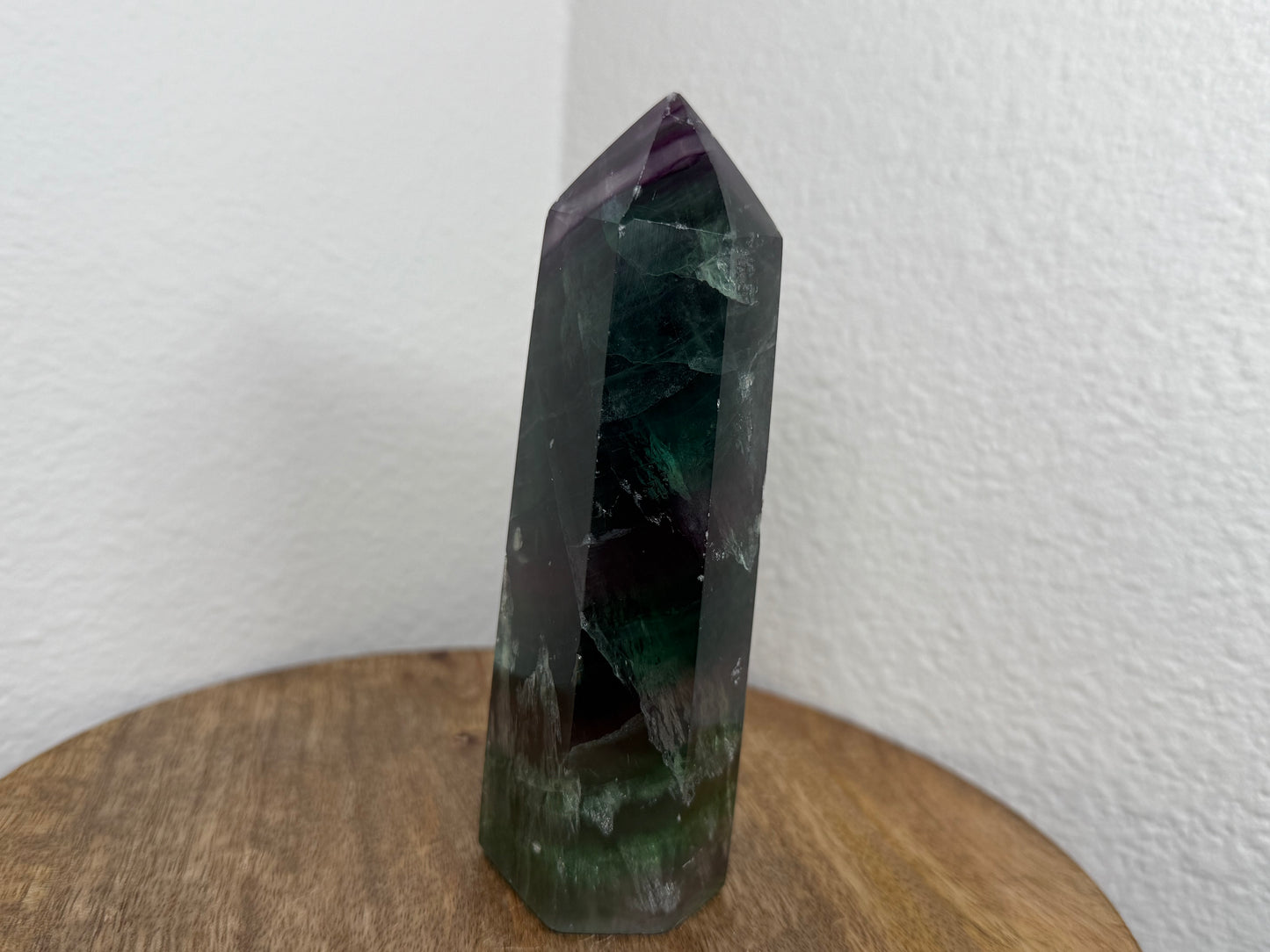 Dark Purple-Green Fluorite Tower (390g) (Imperfect)