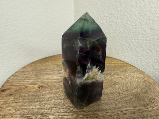 Purple Green Fluorite Tower (210g) (Imperfect)