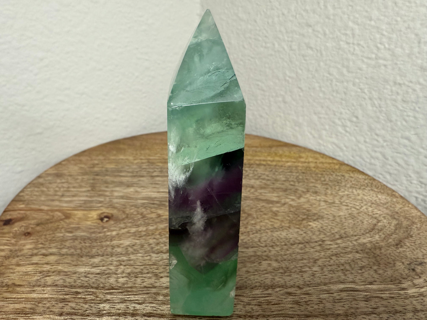 Purple-Green Fluorite Wide Tower (170g)