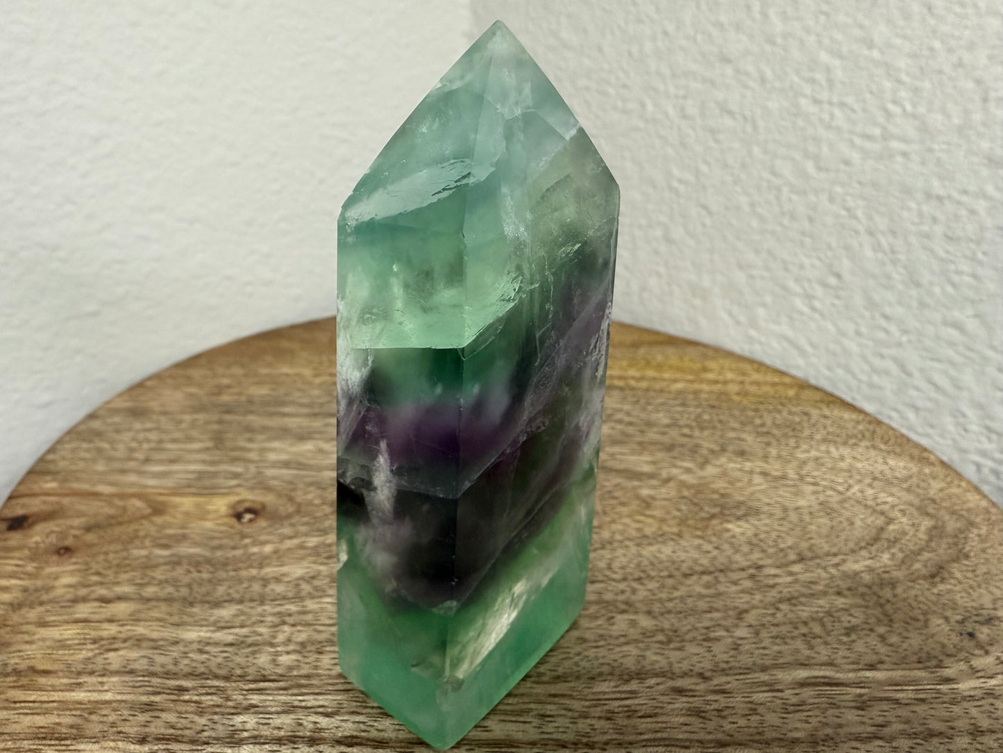 Purple-Green Fluorite Wide Tower (170g)