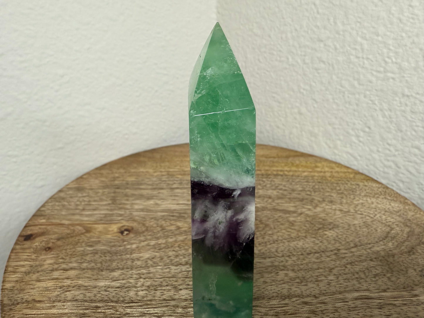 Purple-Green Fluorite Wide Tower (170g)