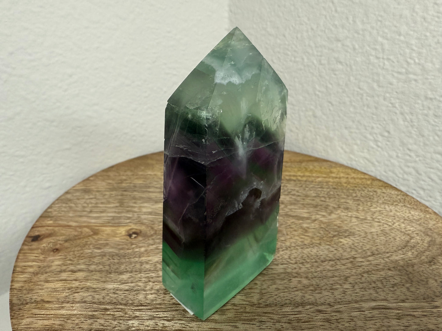 Purple-Green Fluorite Wide Tower (200g)