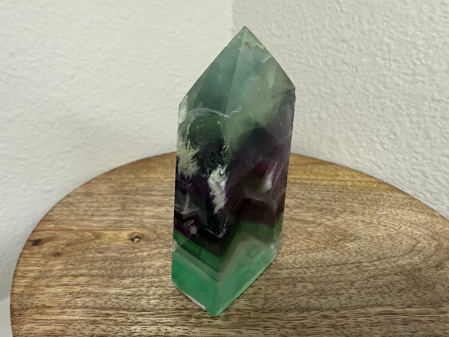 Purple-Green Fluorite Wide Tower (200g)
