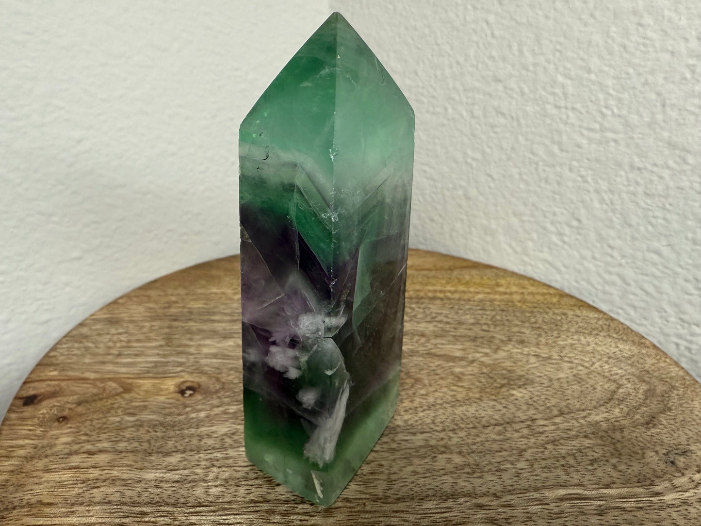 Purple-Green Fluorite Wide Tower (230g)