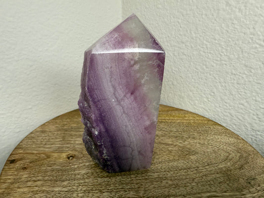 Purple Fluorite Half-Raw Tower (260g)