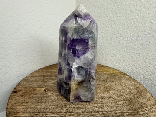 Chevron/Dream Amethyst Tower (470g)
