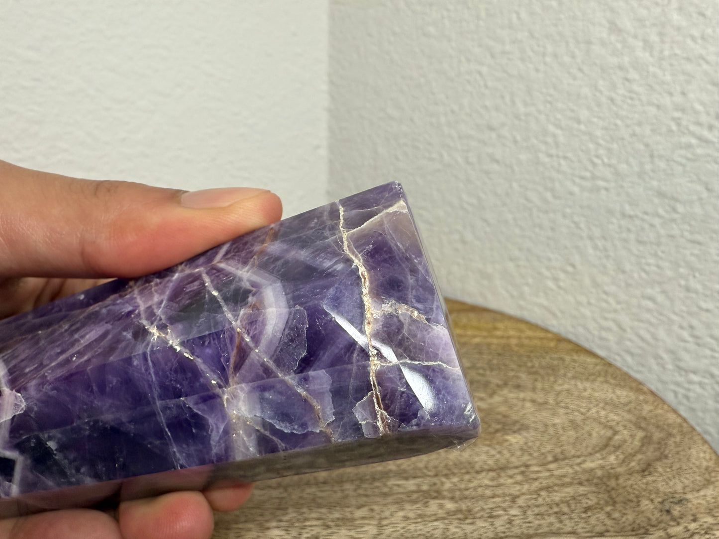 Chevron/Dream Amethyst Tower (280g)(Imperfect Base)