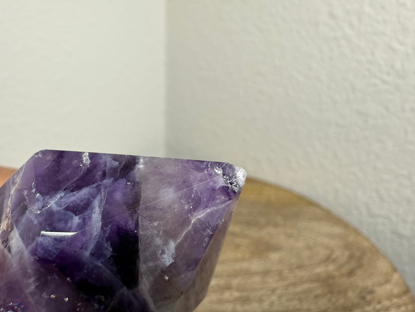Chevron/Dream Amethyst Tower (260g) (Imperfect Tip)