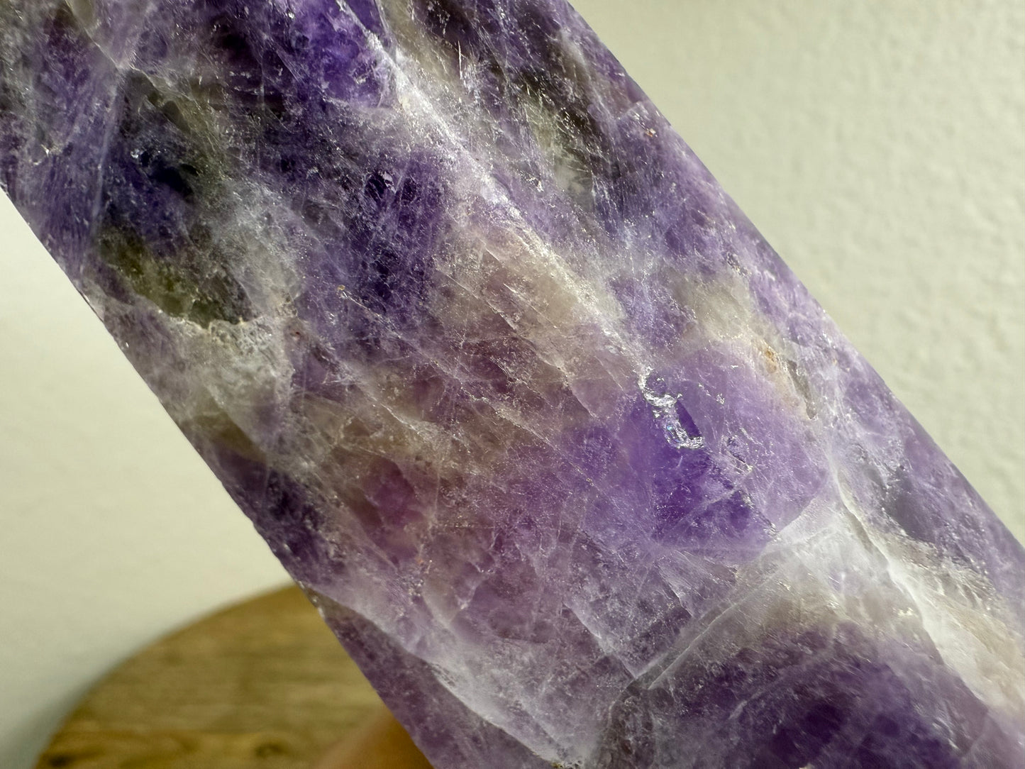 Large Chevron/Dream Amethyst Tower (820g) (Imperfect Rough Edge) (9in)