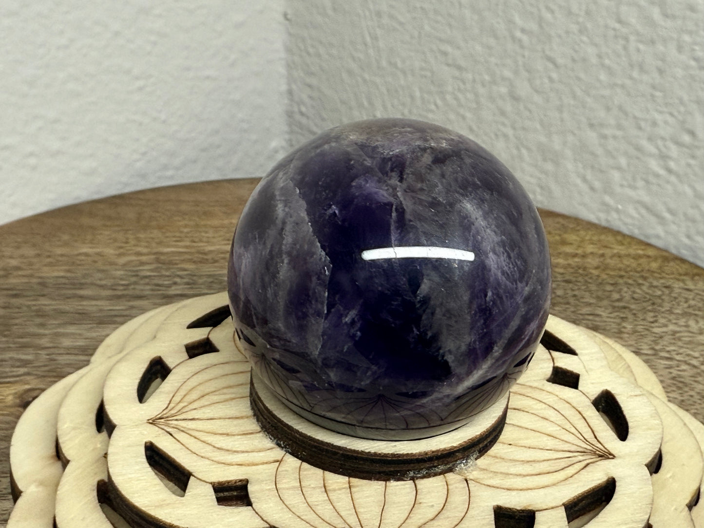 Small Chevron/Dream Amethyst Sphere (130g)