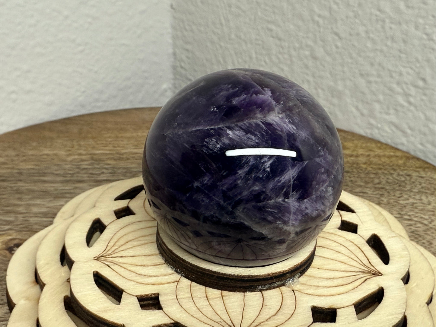 Small Chevron/Dream Amethyst Sphere (130g)