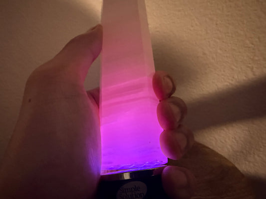 Pink Mangano Calcite *UV REACTIVE* (290g) (6in)