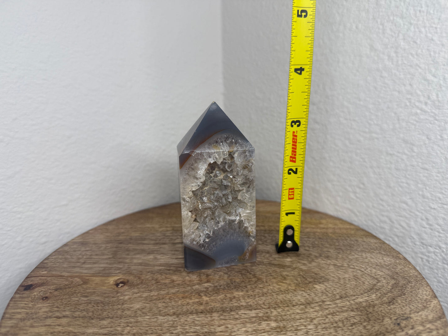 Druzy Quartz Agate Tower (190g)