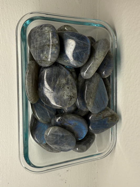 Blue Labradorite Palmstone Flat