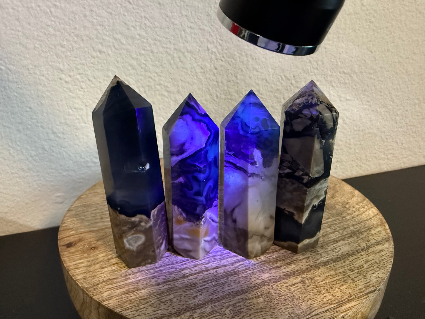 Small Volcano Agate Tower *UV REACTIVE*