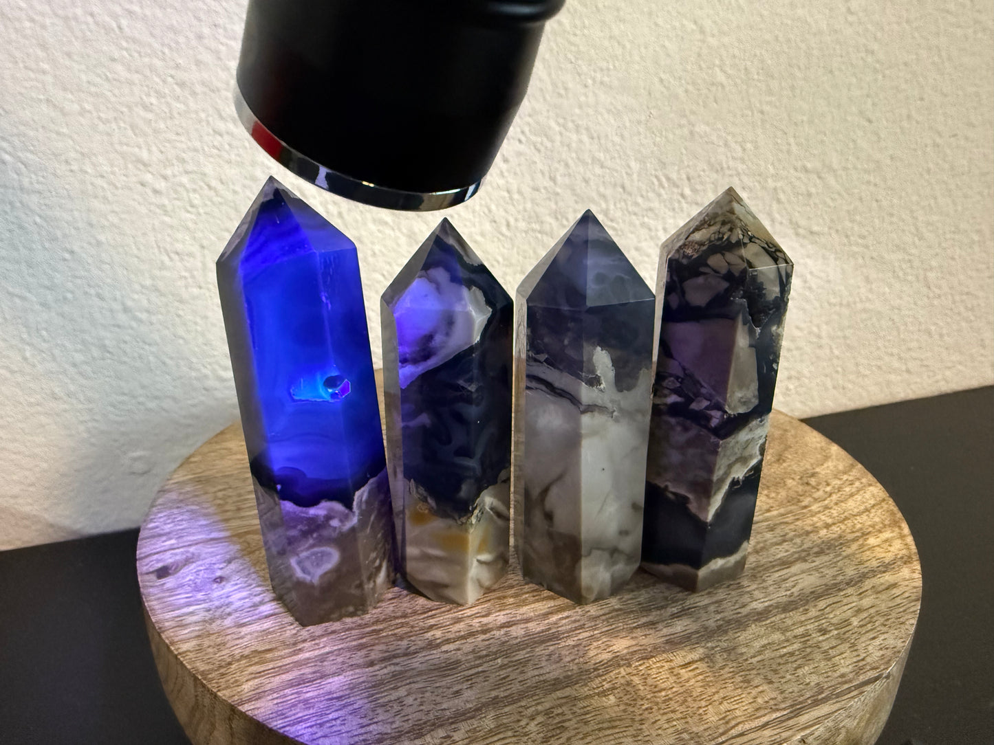 Small Volcano Agate Tower *UV REACTIVE*