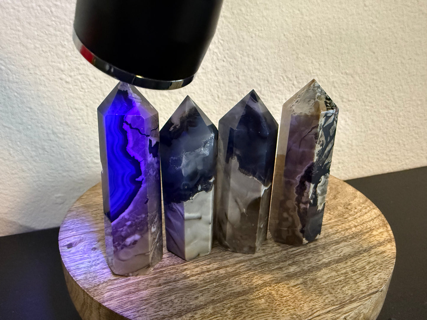 Small Volcano Agate Tower *UV REACTIVE*