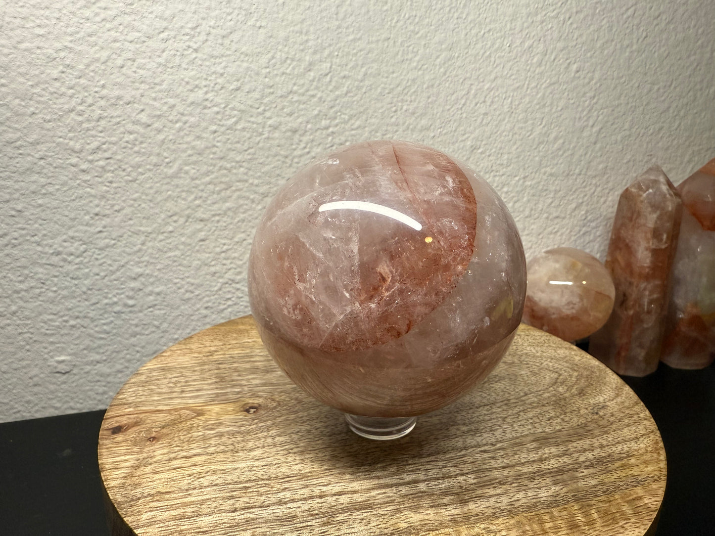 Large Red Hematoid "Fire" Quartz Sphere  (950g)