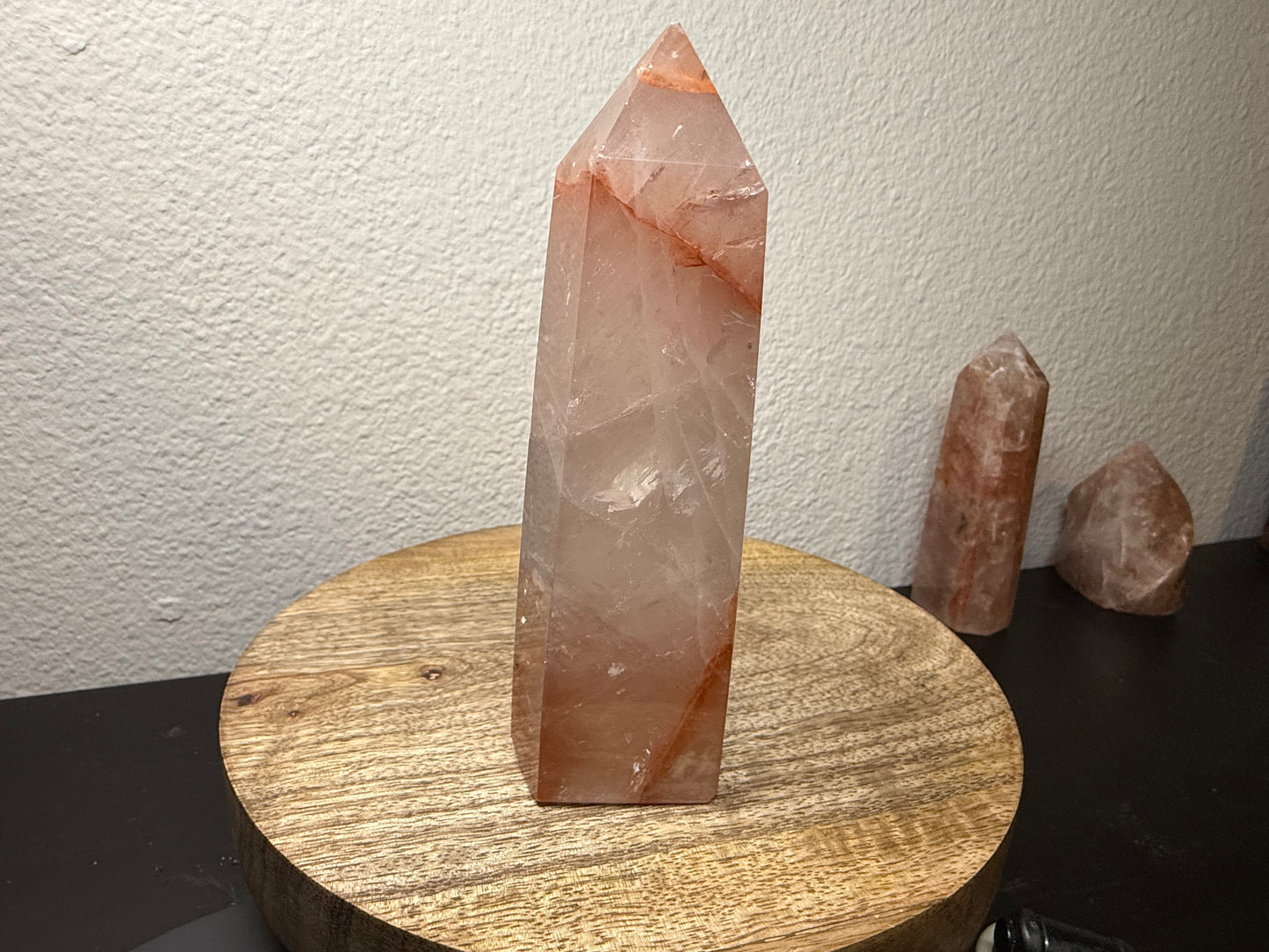 Red Hematoid "Fire" Quartz Tower (450g) (Imperfect Tip)