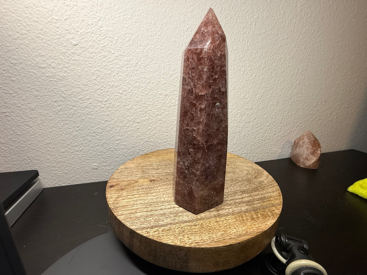 Red Hematoid "Fire" Quartz Tower (550g)(Imperfect Tip)