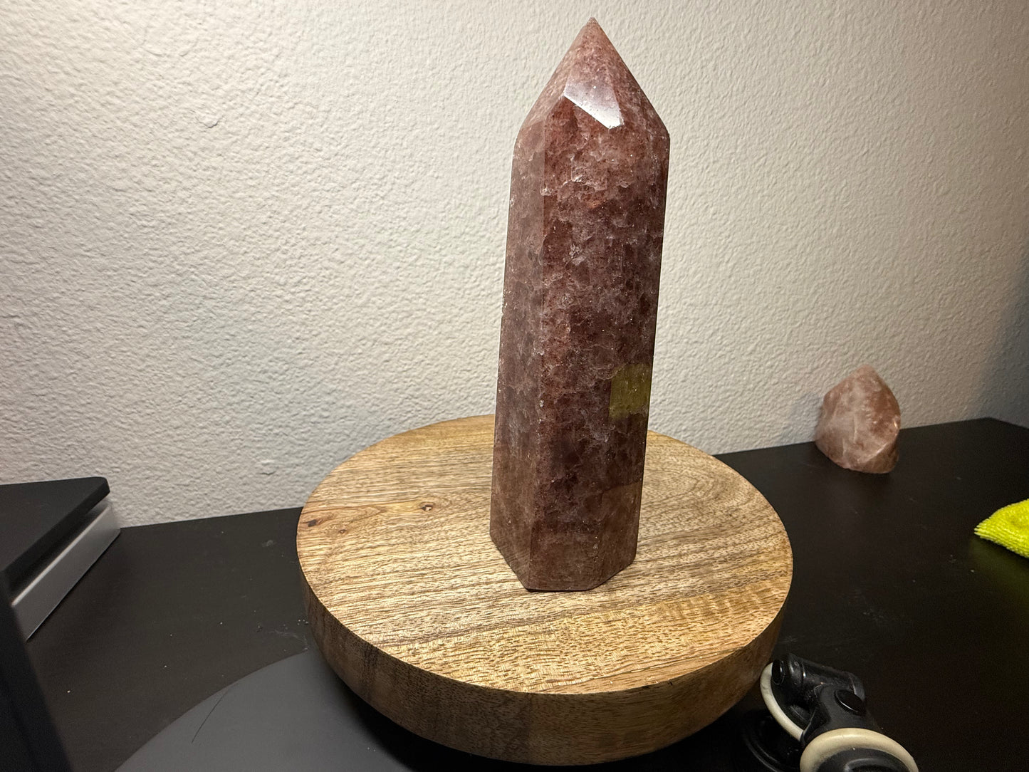 Red Hematoid "Fire" Quartz Tower (550g)(Imperfect Tip)