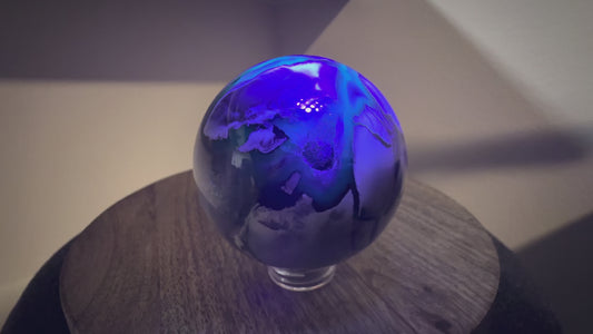 Druzy Volcano Agate Sphere (380g)*UV REACTIVE*